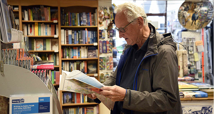 Our book shop on the Isle of Skye sells a wide variety of maps of the local area