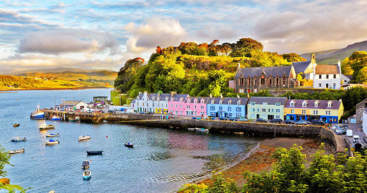 Portree on the Isle of Skye is a popular fishing town where our book shop is located